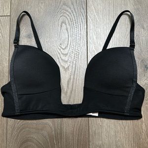Victoria’s Secret U Plunge Push Up Black Convertible Bra Size 36B